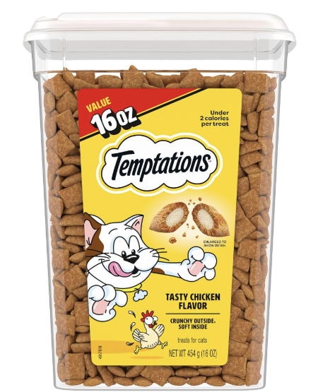 Temptations Classic Crunchy and Soft Cat Treats, Tasty Chicken, 16 oz