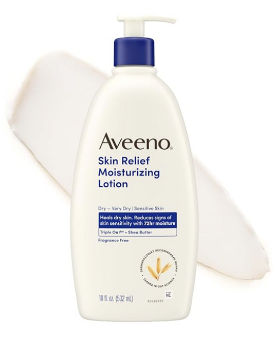 Aveeno Skin Relief Moisturizing Lotion, Fragrance-Free, 18 fl. oz