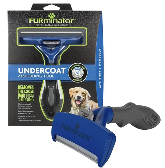 FURminator Large Dog Undercoat deShedding Tool for Long Hair